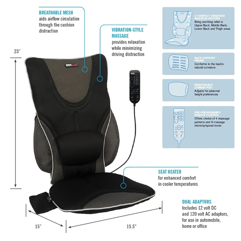 Dreamer Car Lumbar Support Pillow for Office Chair - Lumbar Pillow for Car -Memory Foam Long Office Chair Back Support for Uppermiddle and Lower Back